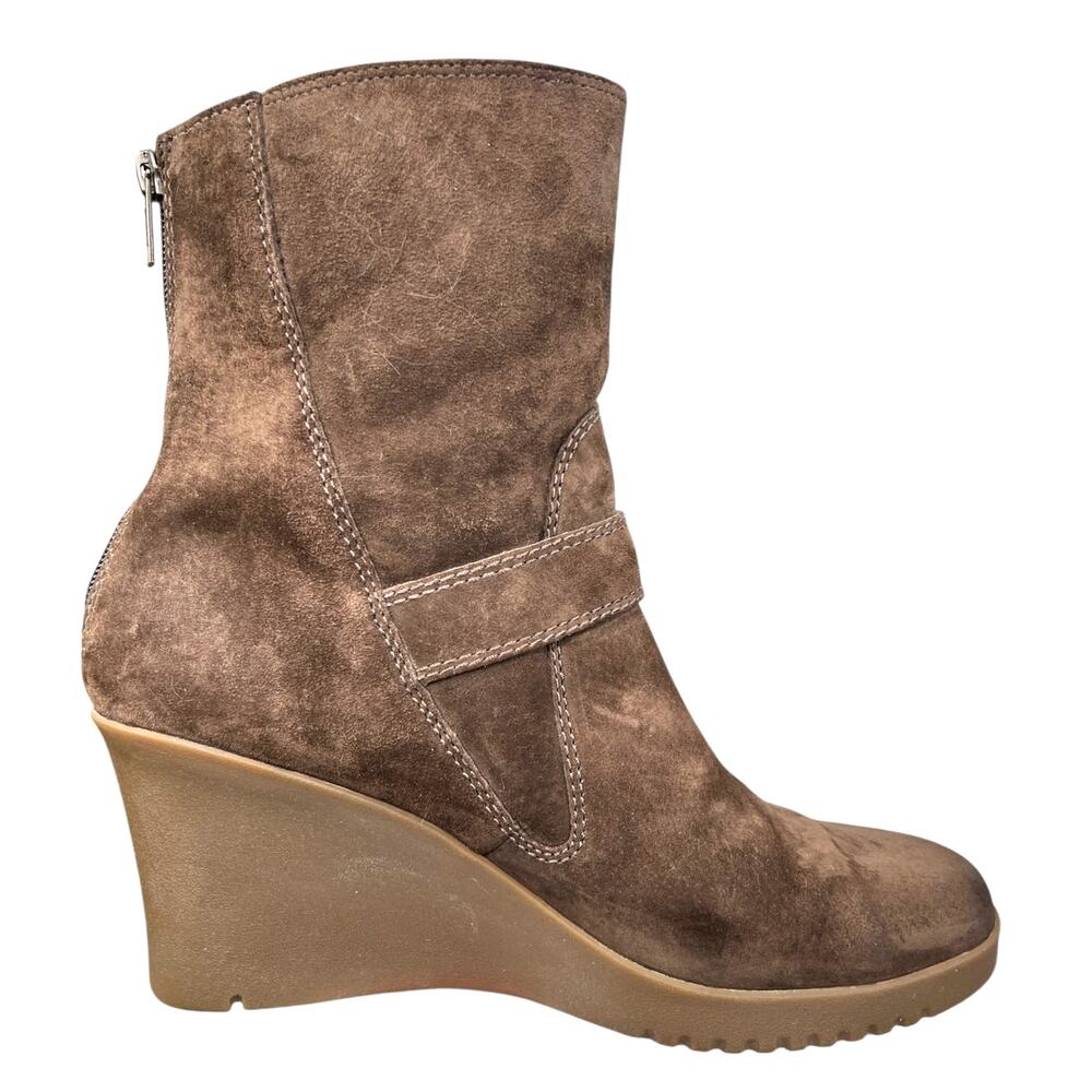 UGG Women’s Gissella Brown Suede Wedge Ankle Boot Size US 11 - Picture 4 of 11